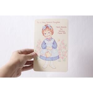 Uncut Vintage Brenda Paper Doll Trifold Birthday Card Gift Idea ~ 260514-WH 1367